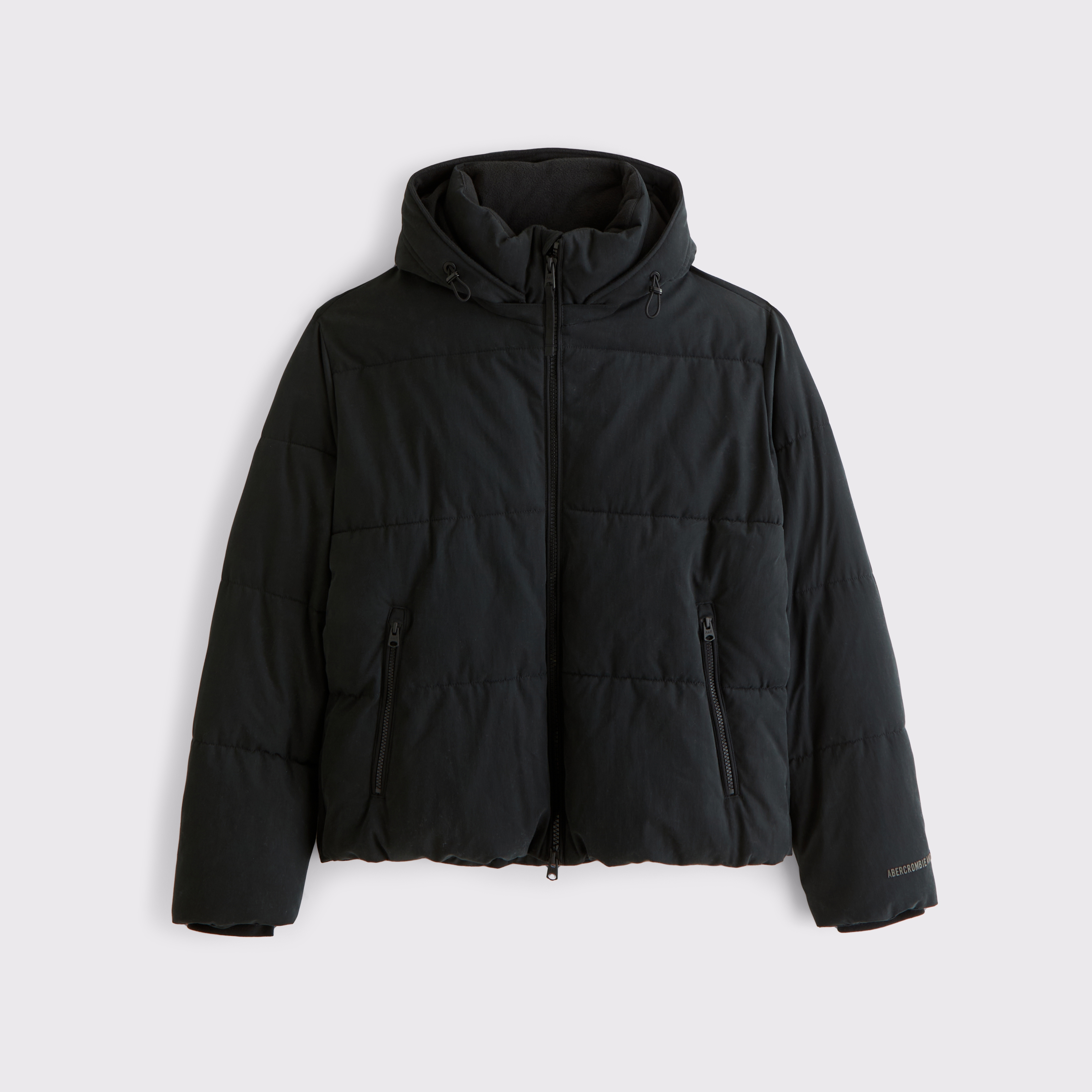 Мужская куртка Abercrombie & Fitch Hooded Heavyweight Puffer, цвет: Чёрный