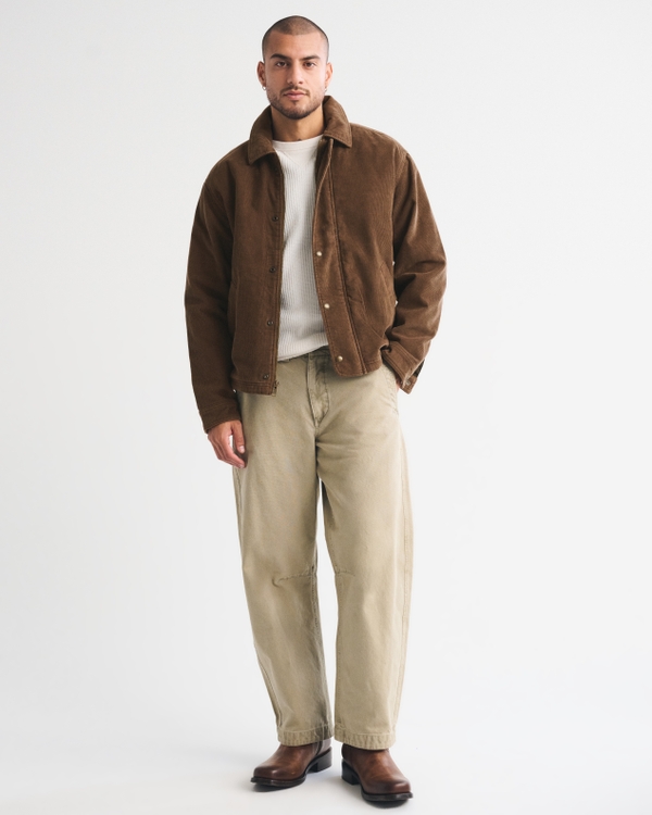 100% Cotton Corduroy Jacket, Brown view 2