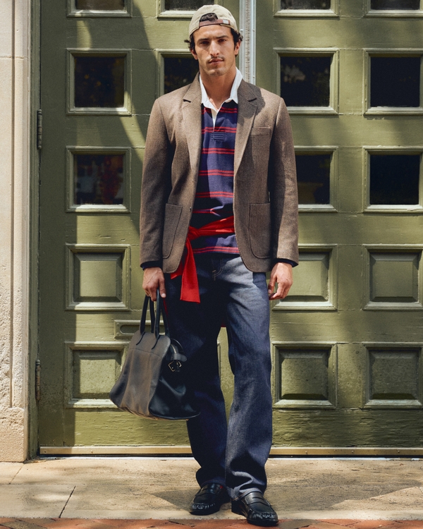 Wool-Blend Sport Coat, Brown view 2