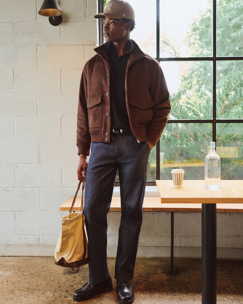 Vegan Suede Bomber Jacket