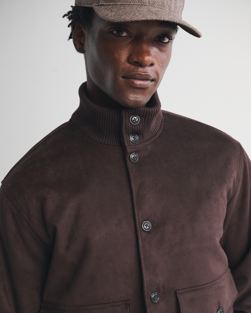 Vegan Suede Bomber Jacket - thumbnail 5