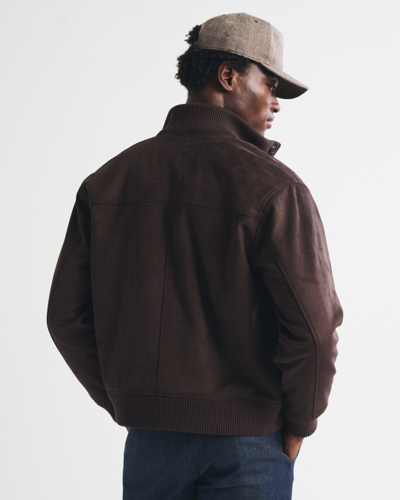 Vegan Suede Bomber Jacket - thumbnail 7