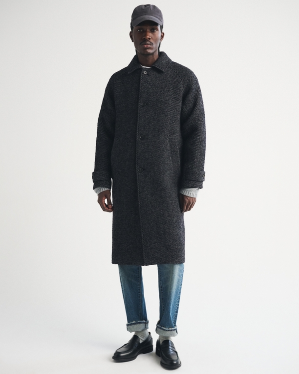Men's Wool-Blend Mac Coat | Men's Clearance | Abercrombie.com