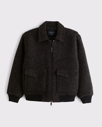 Wool-Blend Bomber Jacket