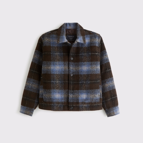 Мужские куртки Abercrombie & Fitch Wool-Blend Trucker Jacket