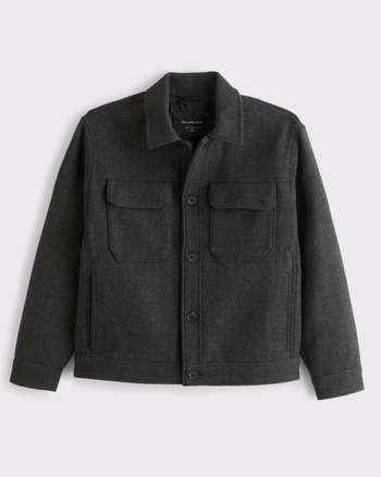 Wool-Blend Trucker Jacket from Abercrombie & Fitch - $150