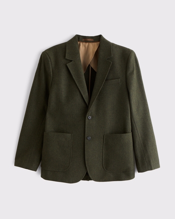 The A&F Collins Wool-Blend Herringbone Blazer from Abercrombie & Fitch - $190