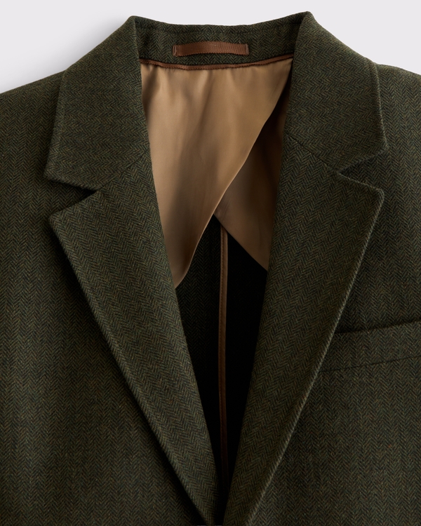 The A&F Collins Wool-Blend Herringbone Blazer