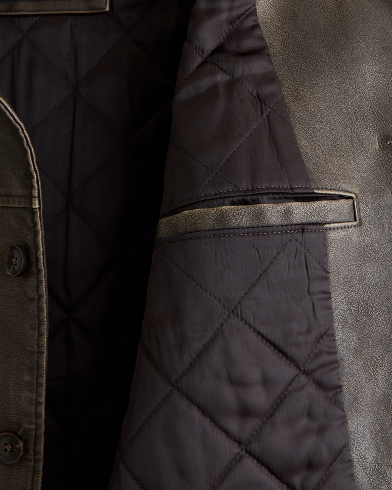 Vegan Leather Trucker Jacket - thumbnail 10