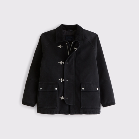 Мужские куртки Abercrombie & Fitch Mid-Length Canvas Fireman-Clasp Jacket