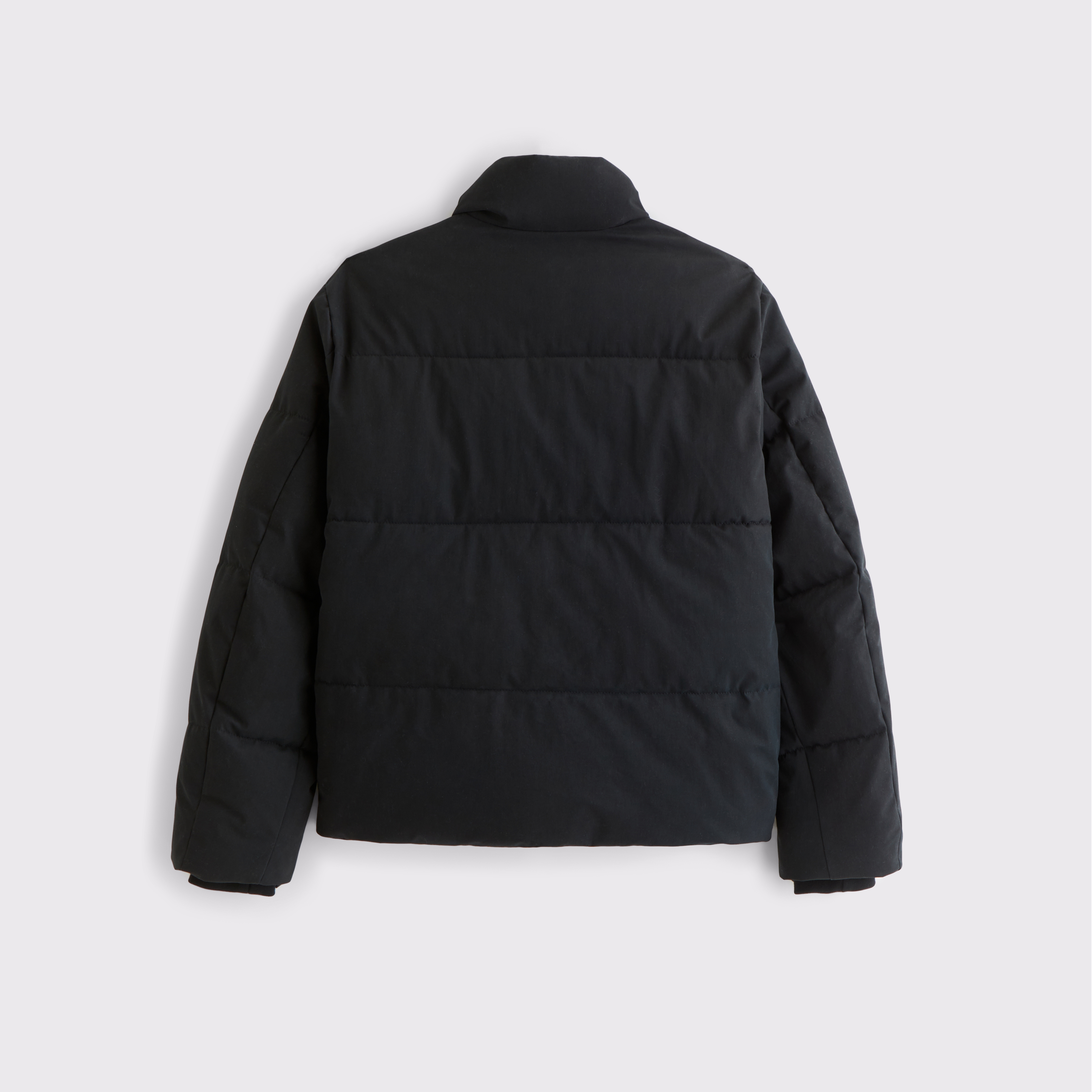 Мужская куртка Abercrombie & Fitch Mockneck Puffer, цвет: Чёрный — фото 2