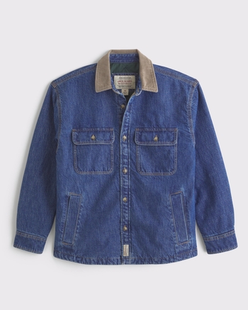 Denim Oversized Shirt Jacket from Abercrombie & Fitch - $140