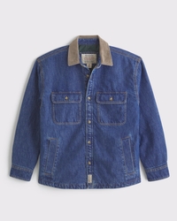 Chaqueta extragrande de denim