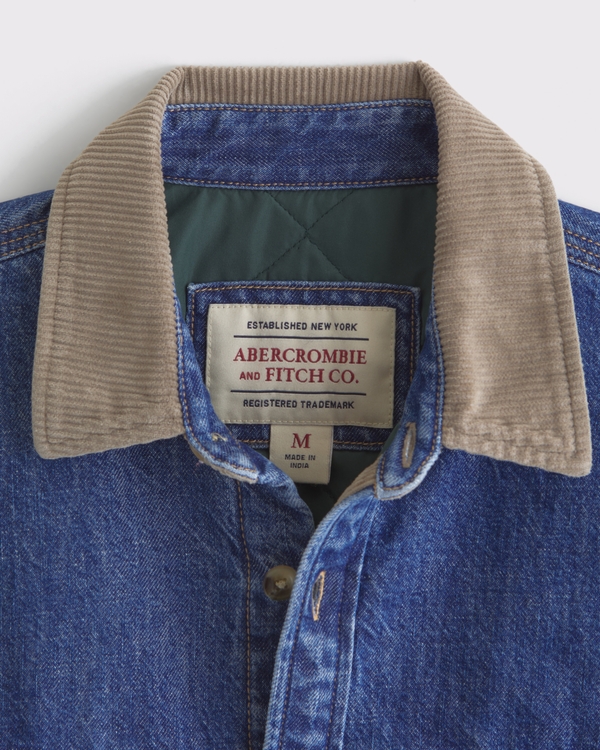 Men's Denim Oversized Shirt Jacket | Men's Clearance | Abercrombie.com