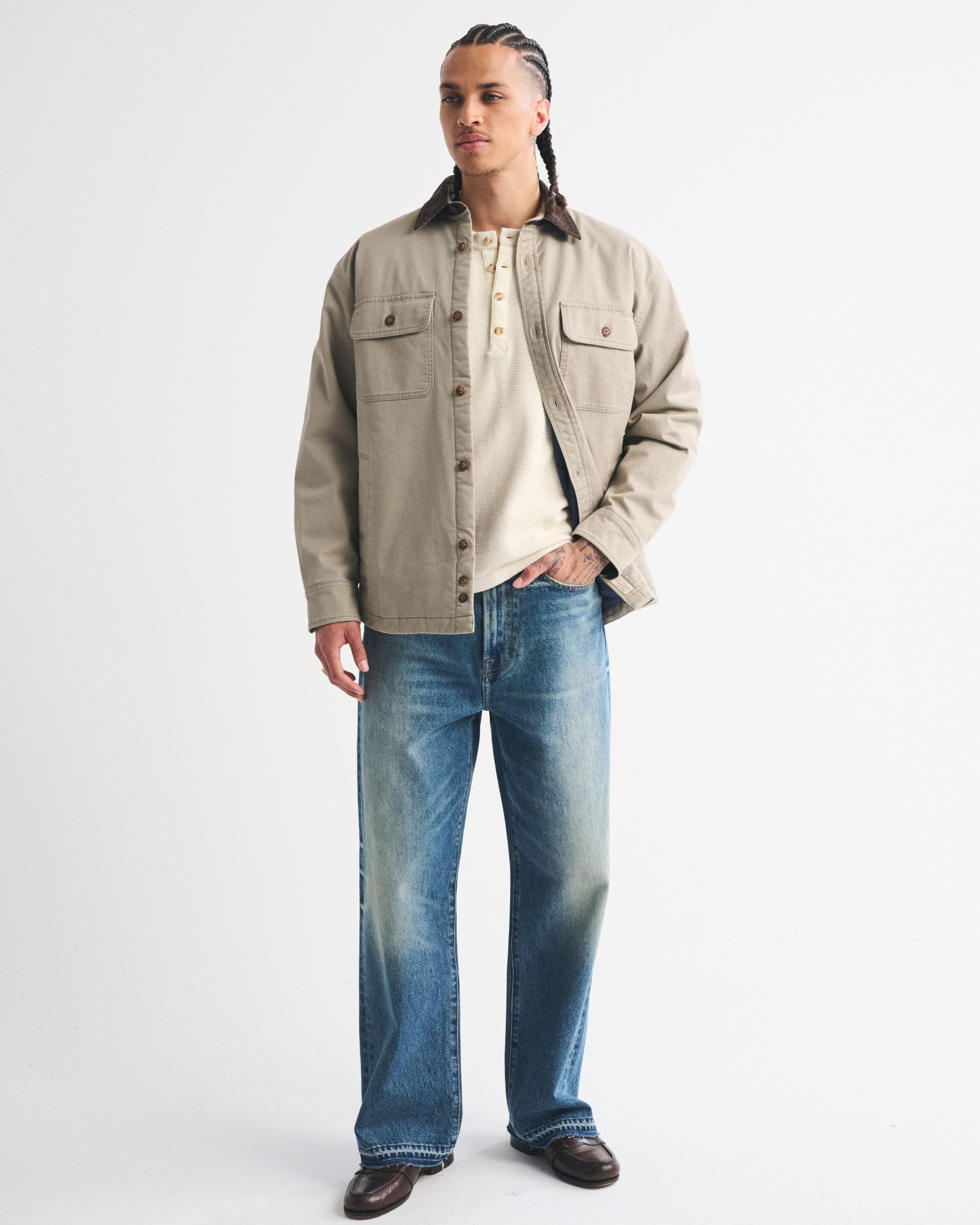 Мужские куртки Abercrombie & Fitch Oversized Shirt Jacket — фото 3