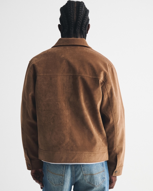 Men's Vegan Suede Zip Jacket | Men's Coats & Jackets | Abercrombie.com