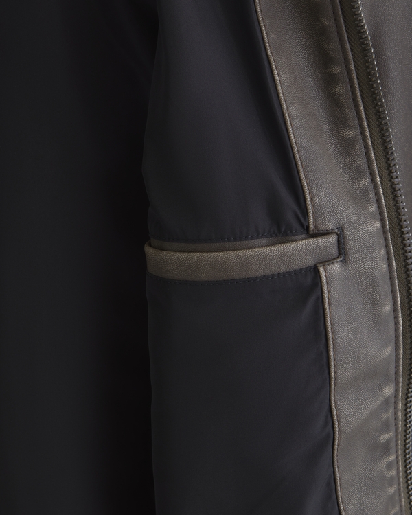 Vegan Leather Zip Jacket