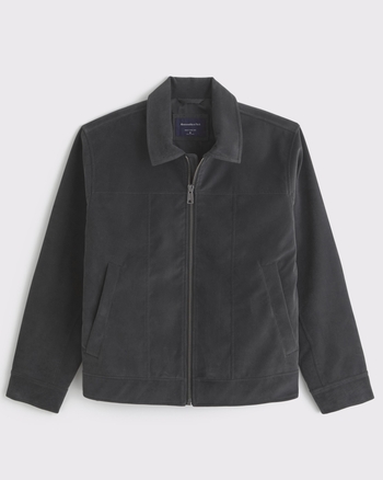 Vegan Suede Zip Jacket from Abercrombie & Fitch - $140