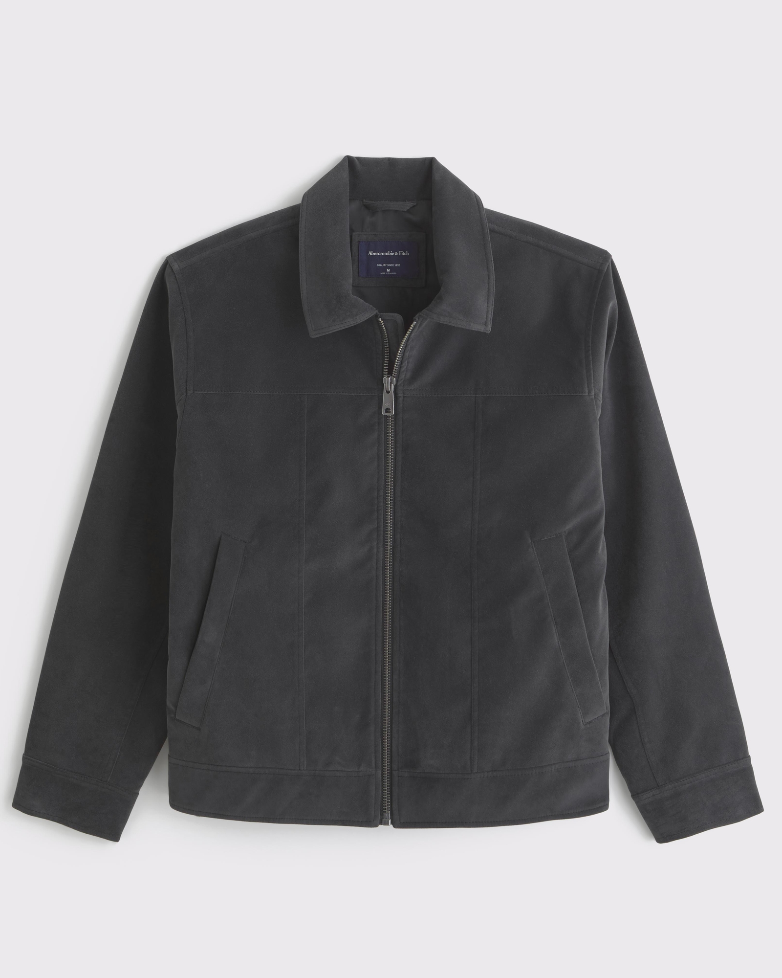 Vegan Suede Zip Jacket