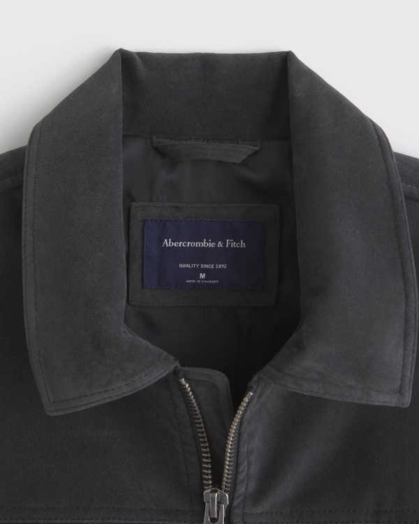 Men's Vegan Suede Zip Jacket | Men's Coats & Jackets | Abercrombie.com