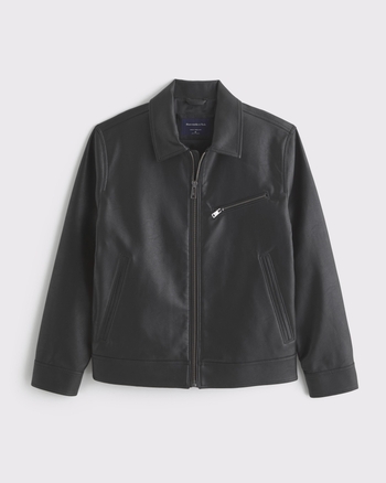 Vegan Leather Zip Jacket from Abercrombie & Fitch - $140