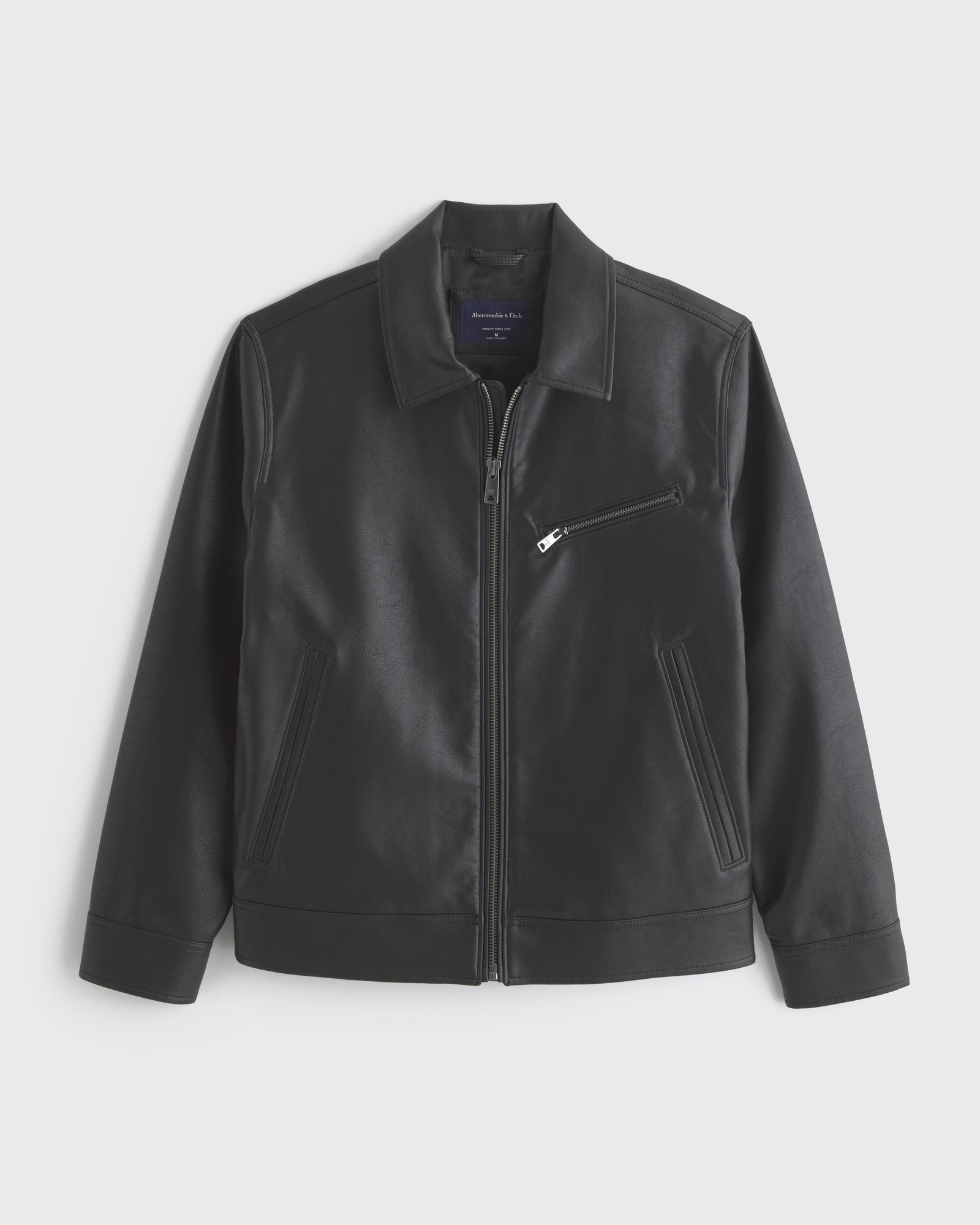Vegan Leather Zip Jacket