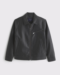 Vegan Leather Zip Jacket