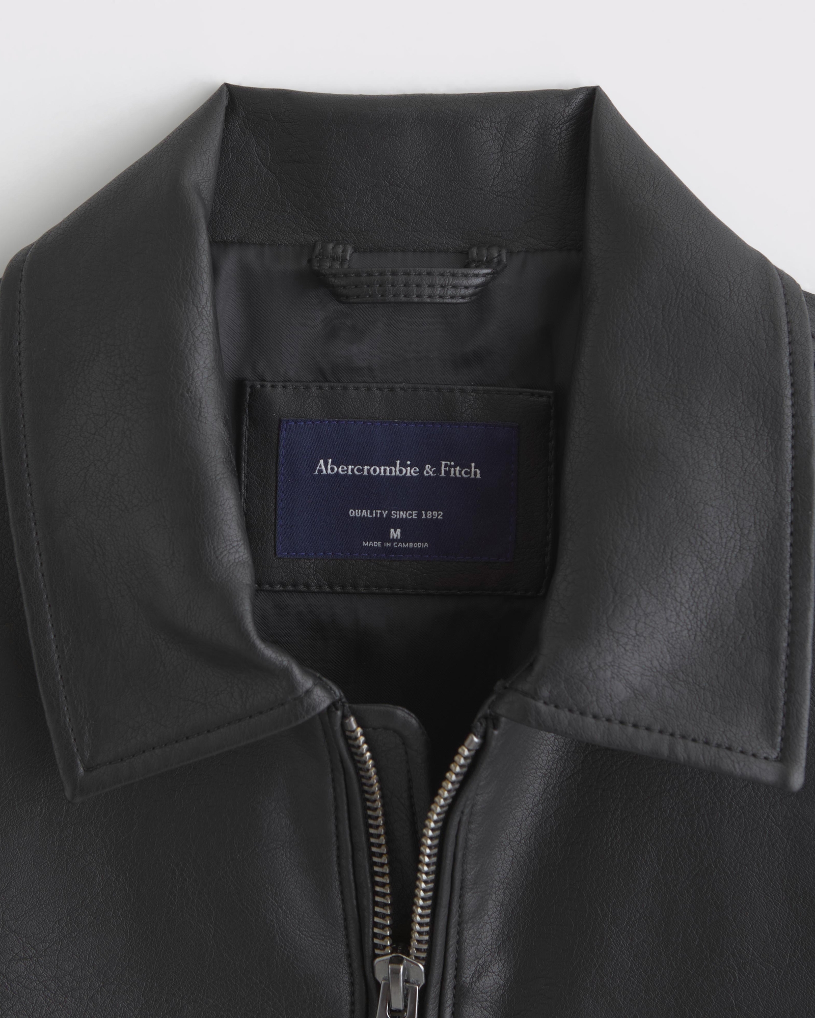 Vegan Leather Zip Jacket