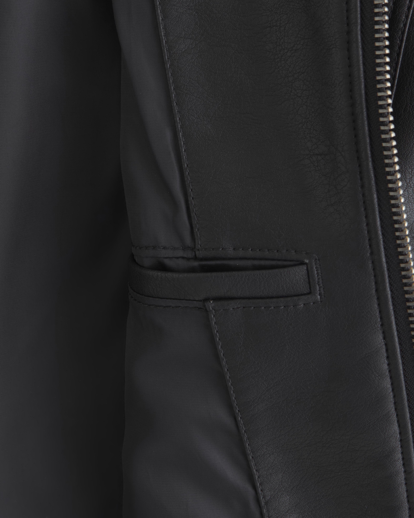 Vegan Leather Zip Jacket