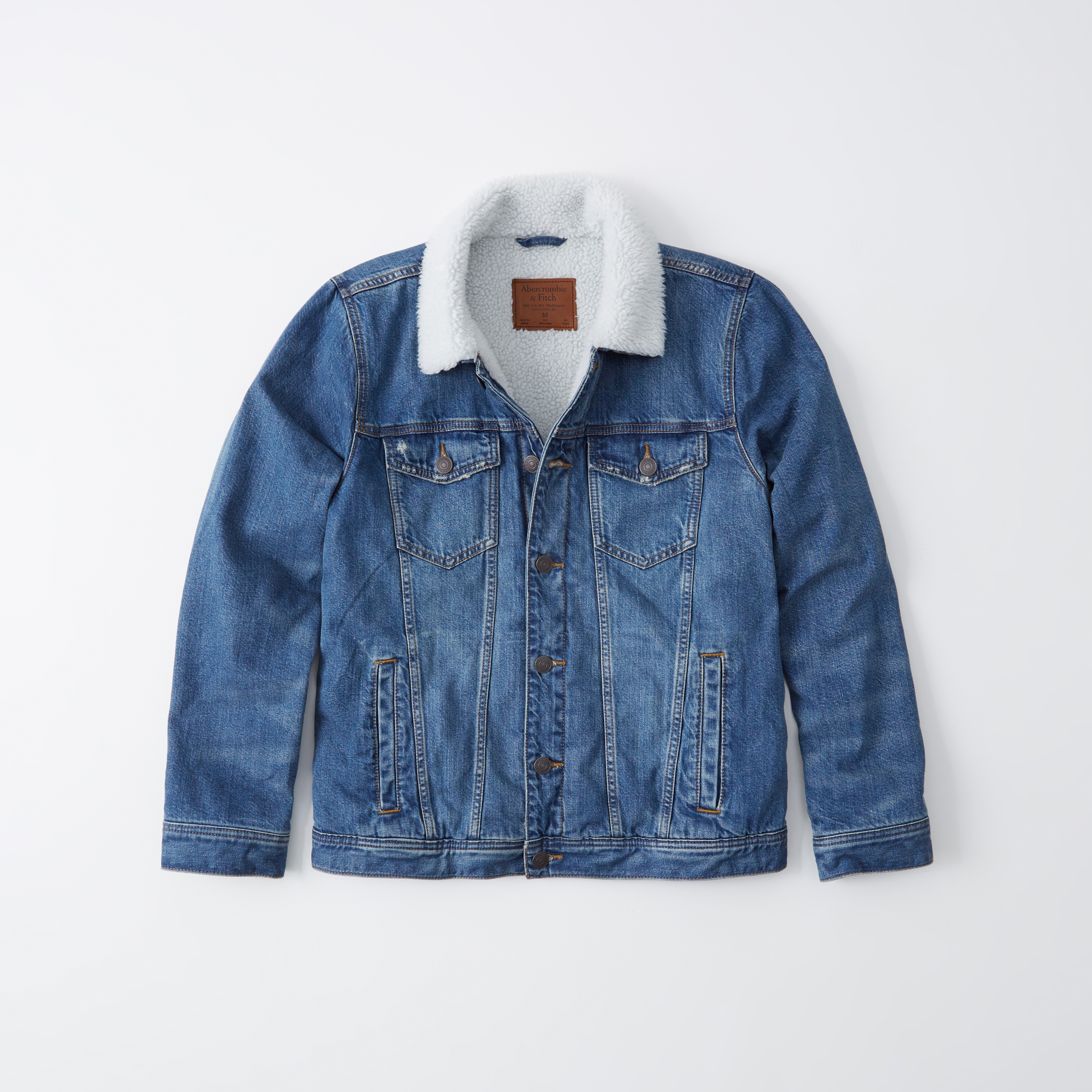 abercrombie sherpa lined denim jacket