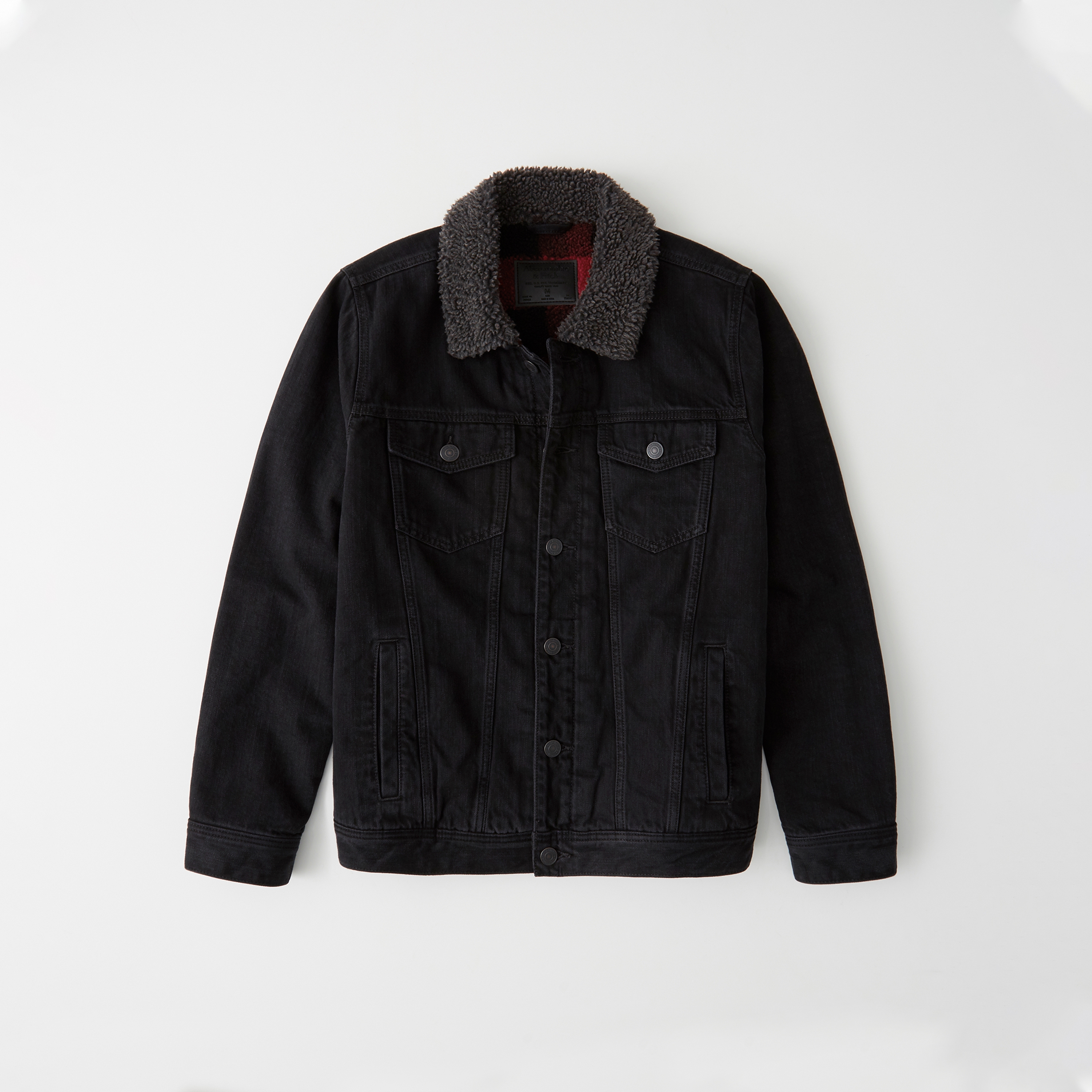 abercrombie sherpa lined denim jacket