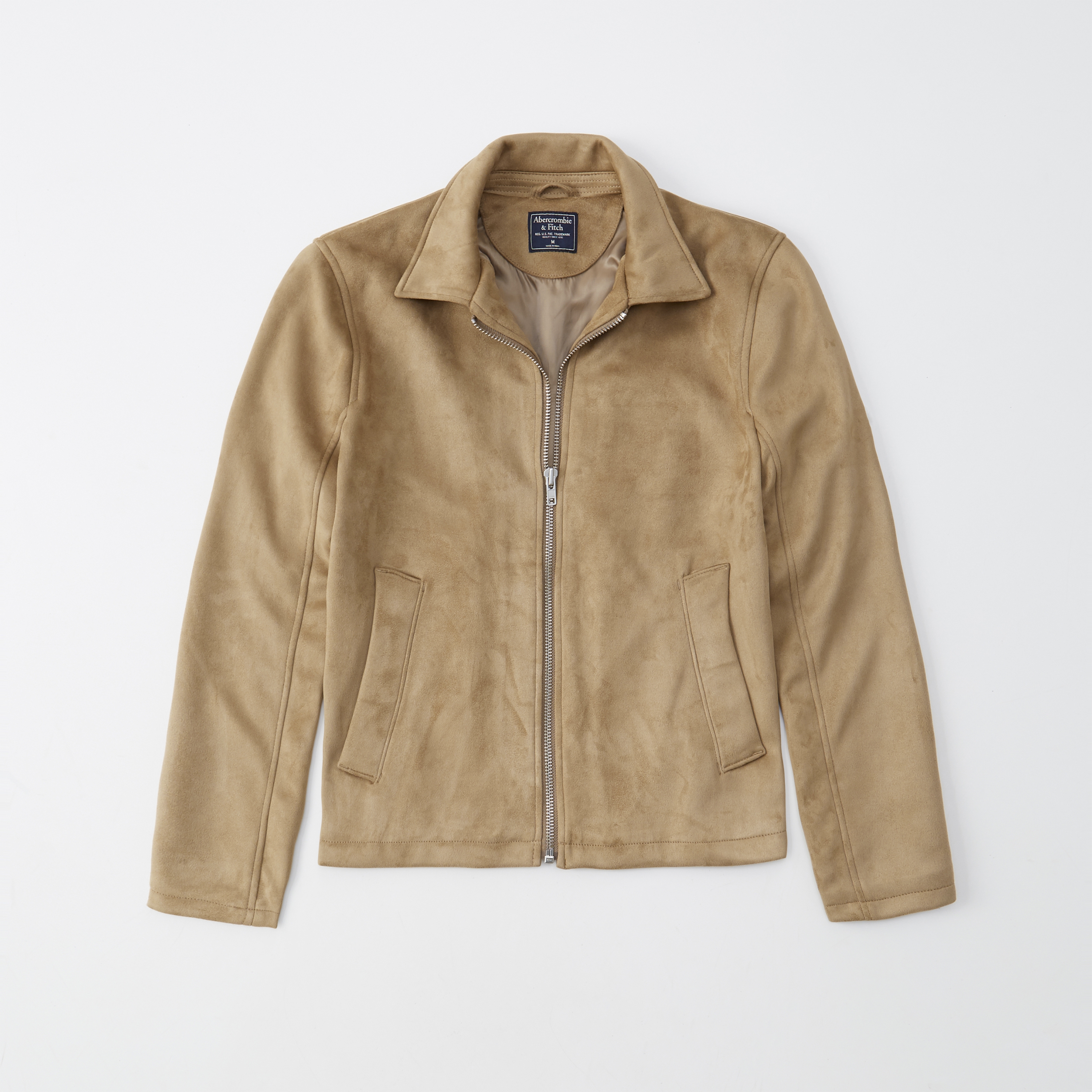 faux suede trucker jacket
