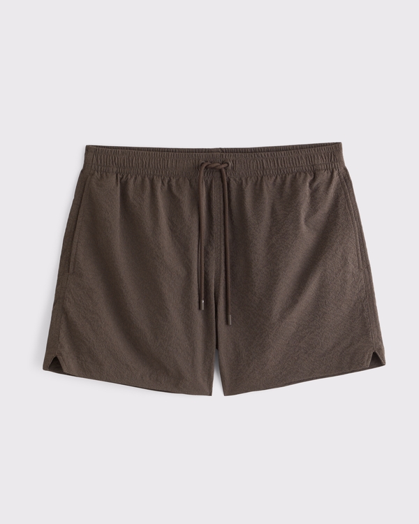 Pull-On Swim Short, Chocolate Brown view 1