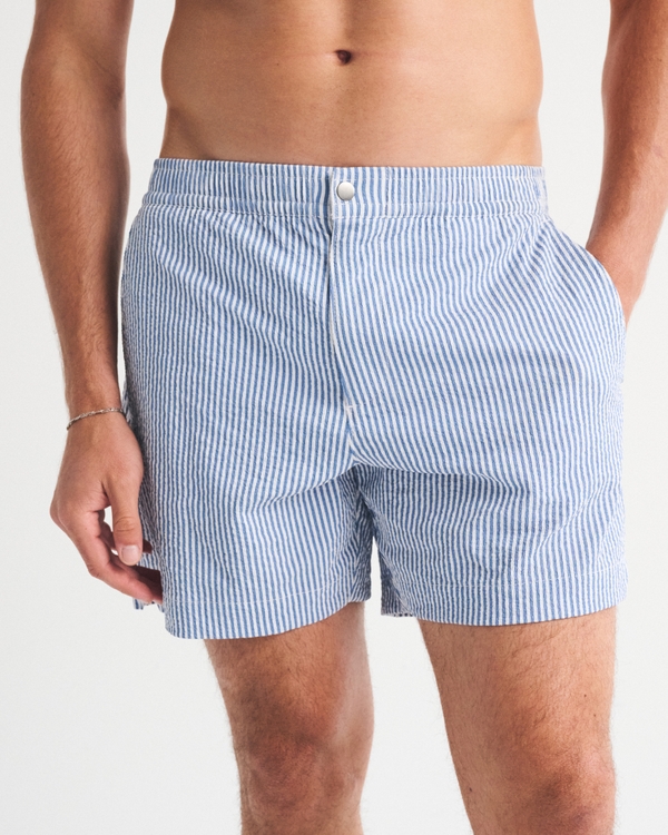 Hybrid Swim Short, Light Blue Stripe view 2