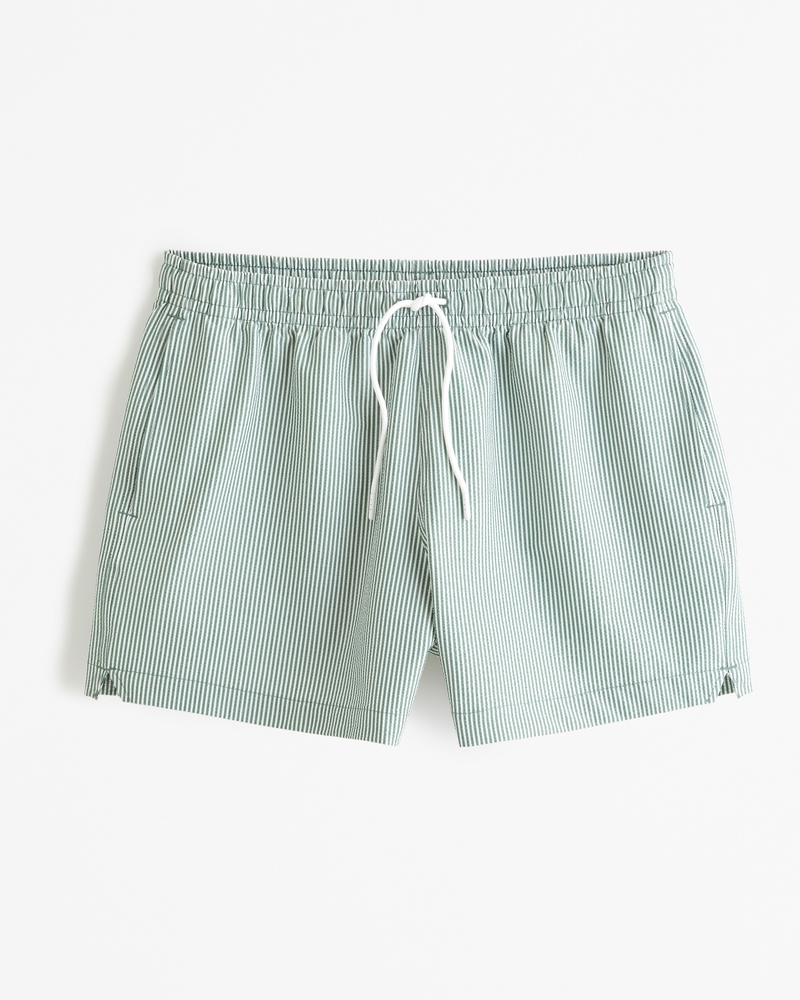 Mens seersucker clearance swim trunks