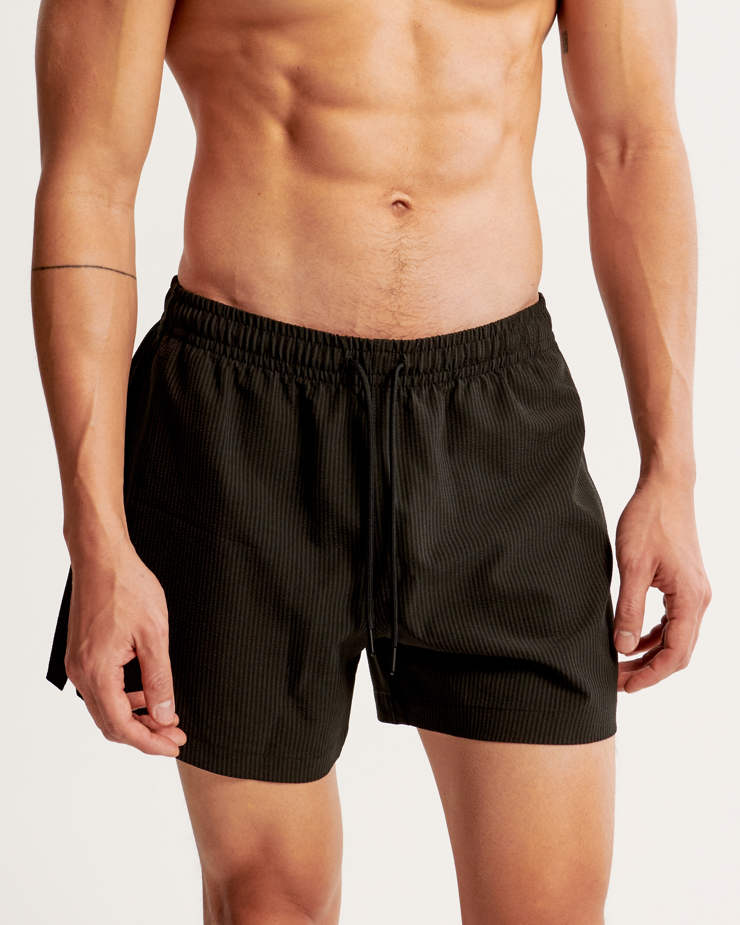 Pull On Seersucker Swim Trunk