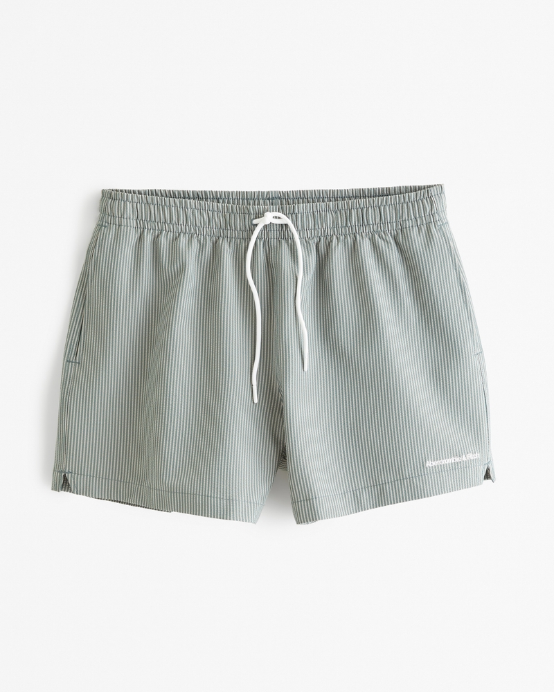 Pull On Seersucker Swim Trunk