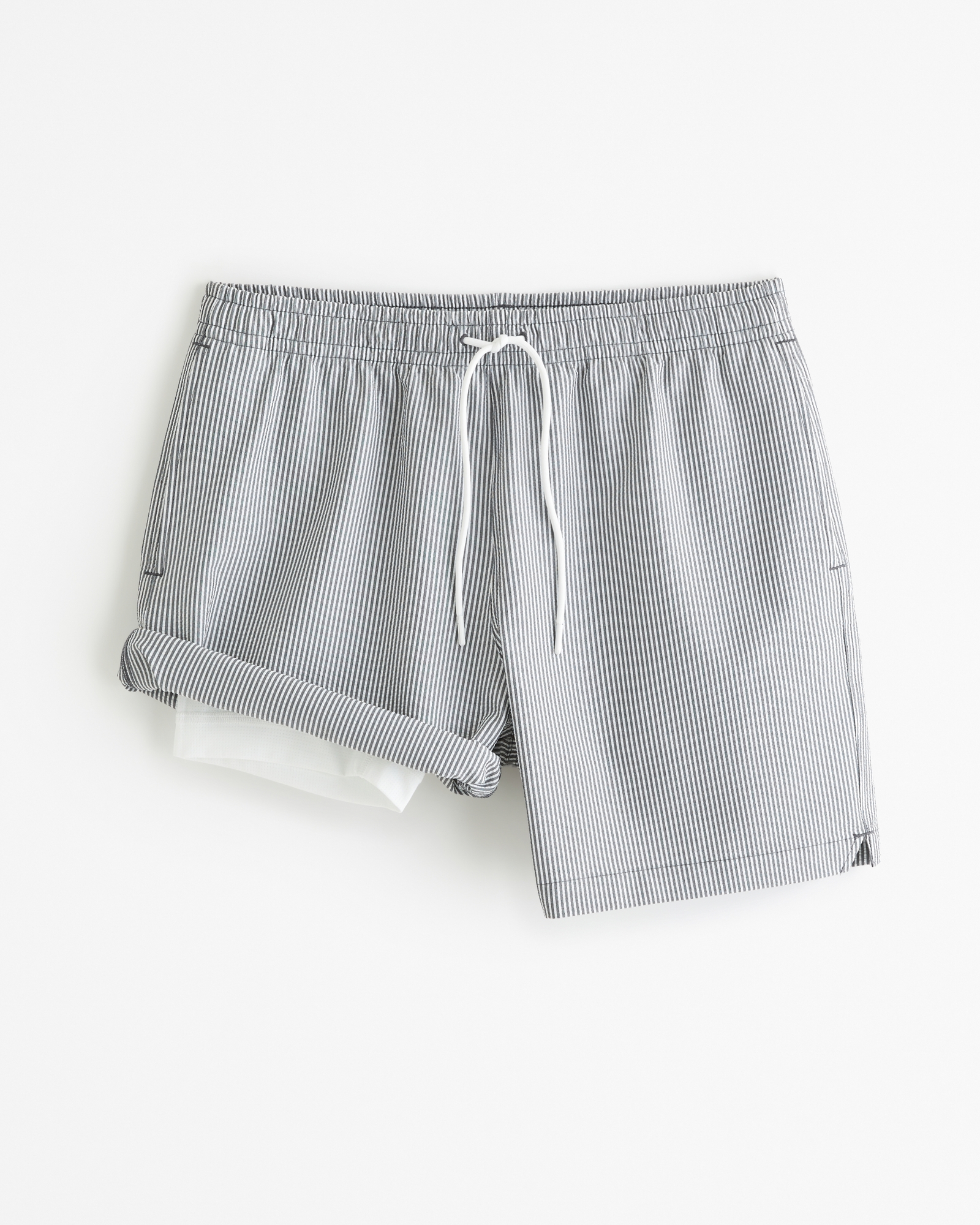 Pull-On Seersucker Swim Trunk