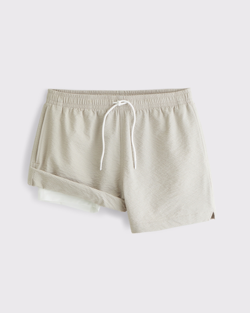 Pull-On Micro-Texture Swim Trunk
