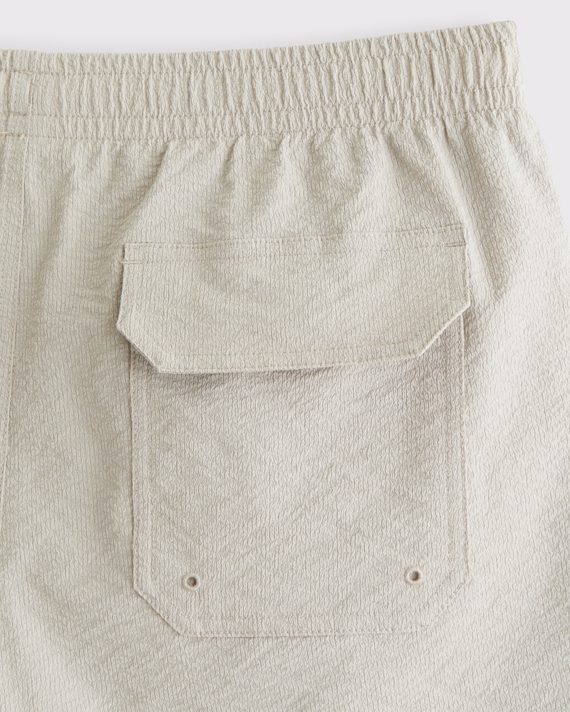 Pull-On Micro-Texture Swim Trunk