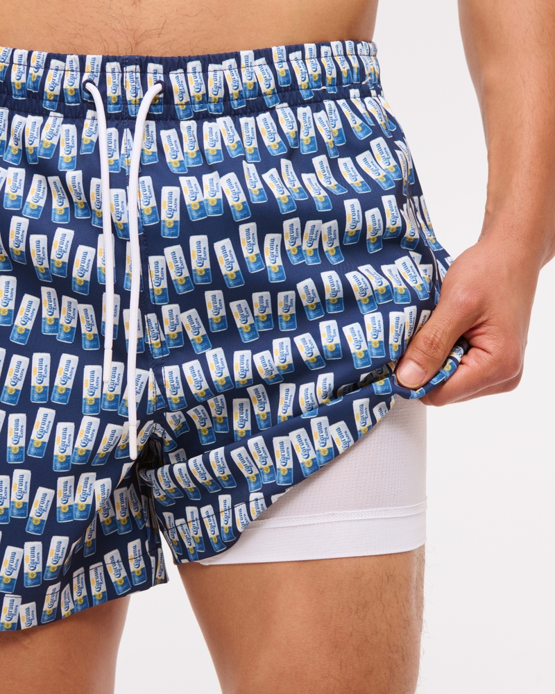 Corona Graphic Pull-On Swim Trunk