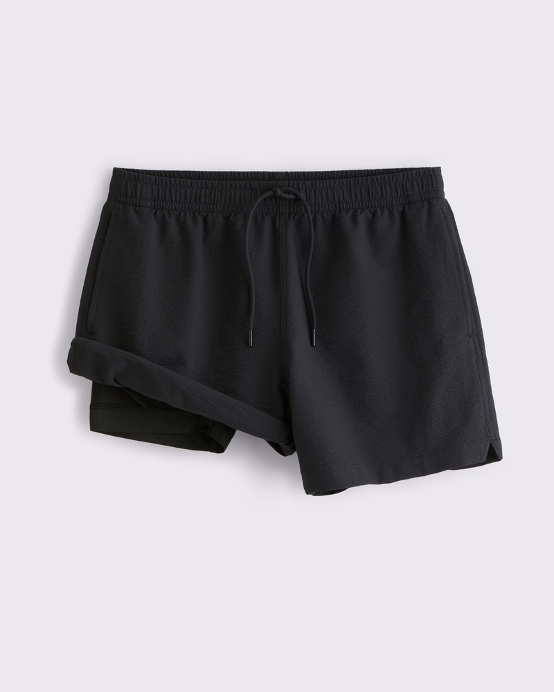 Pull-On Micro-Texture Swim Trunk
