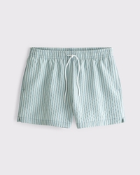 Pull-On Wide Seersucker Swim Trunk