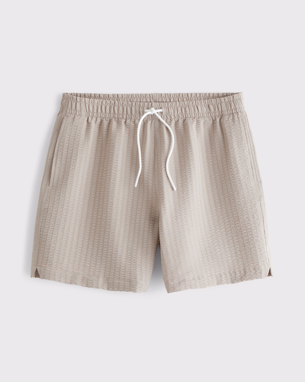 Shorts de baño de sirsaca ancha y sin cierres, Arena view 1