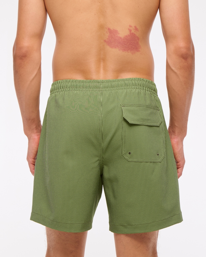 Pull-On Seersucker Swim Trunk