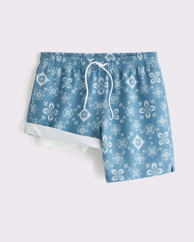 Pull-On Seersucker Swim Trunk