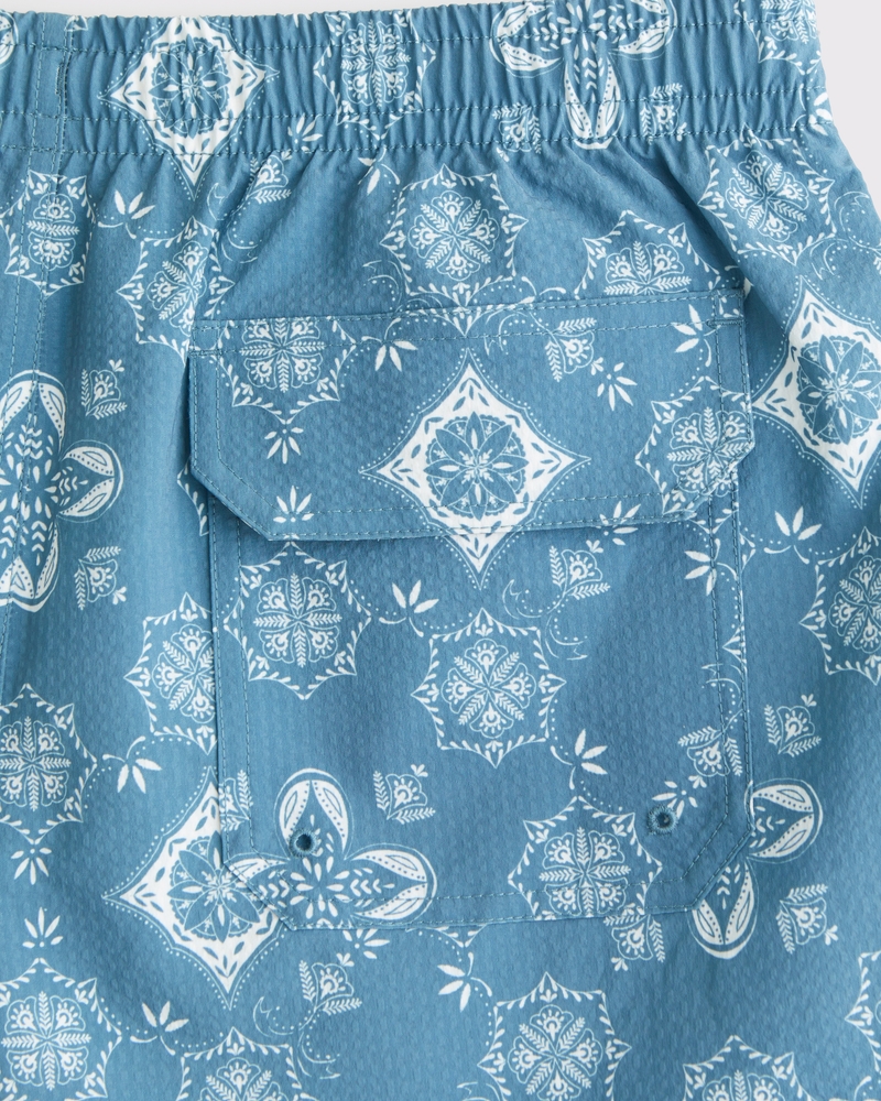 Pull-On Seersucker Swim Trunk