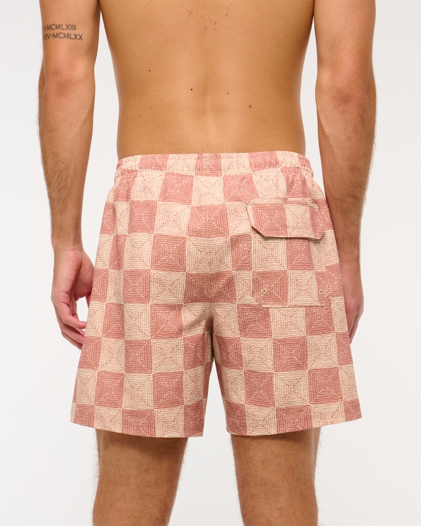 Pull-On Seersucker Swim Trunk