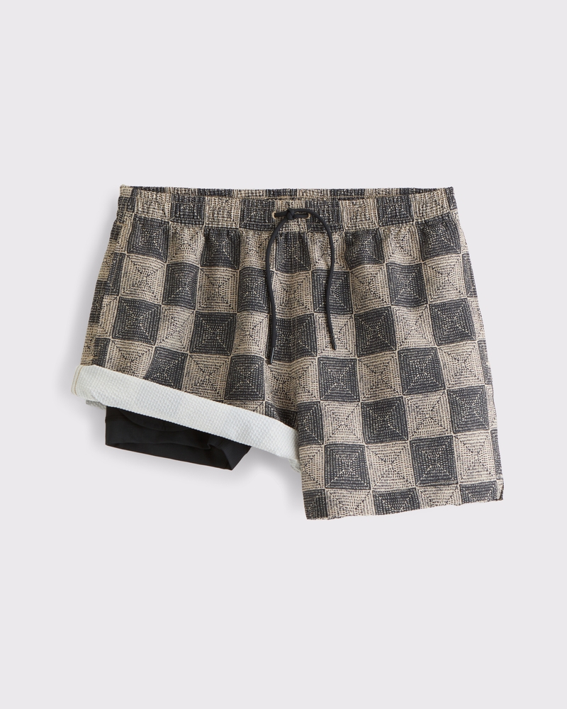 Pull-On Seersucker Swim Trunk