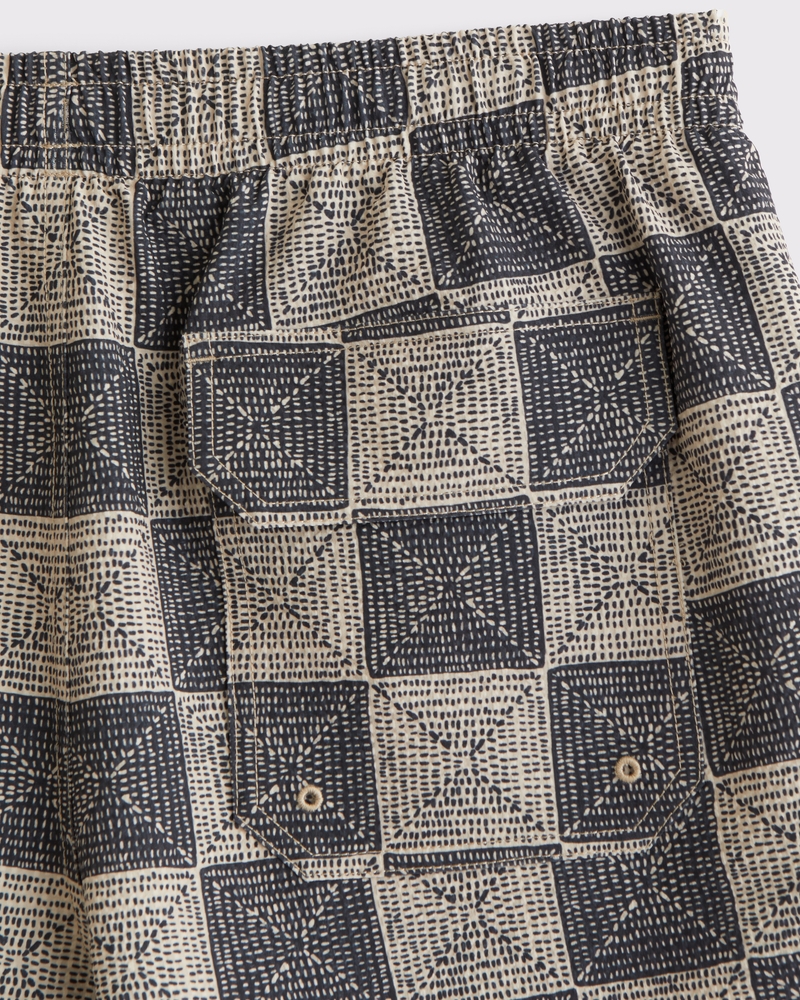Pull-On Seersucker Swim Trunk